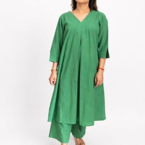 Stem Green Cotton Kurta Set