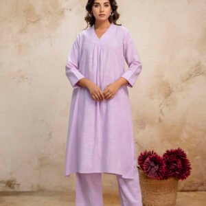 Levender Cotton Kurta Set